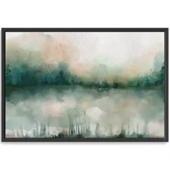 Abstract Foggy Marsh Framed Wall Art