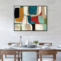 Abstract Fold Framed Canvas Art Print