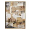 Abstract Gold Framed Canvas Art Print
