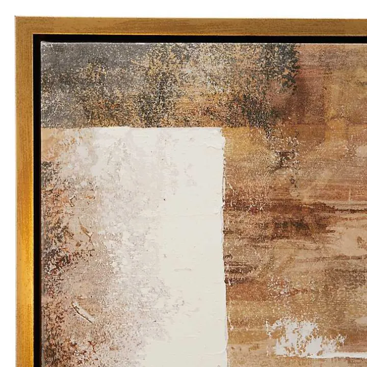 Abstract Gold Framed Canvas Art Print