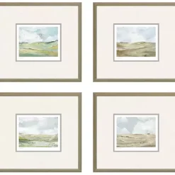 Afternoon Landscape Framed Art Prints, Set of 4