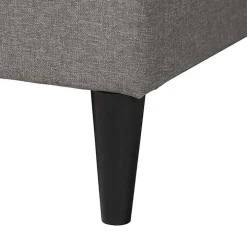 Amala Gray Button Tufted Queen Bed Frame
