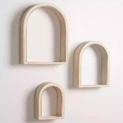 Amalie Beaded Arch Shelves, Set of 3