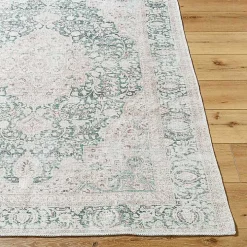 Amelie Green Traditional Washable Area Rug, 8x12