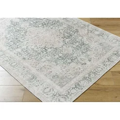 Amelie Green Traditional Washable Area Rug, 8x12