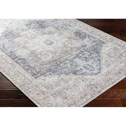 Amelie Navy Blue Classic Washable Area Rug, 7x10