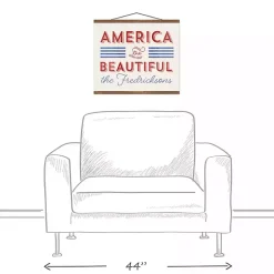 America the Beautiful Personalized Hanging Canvas
