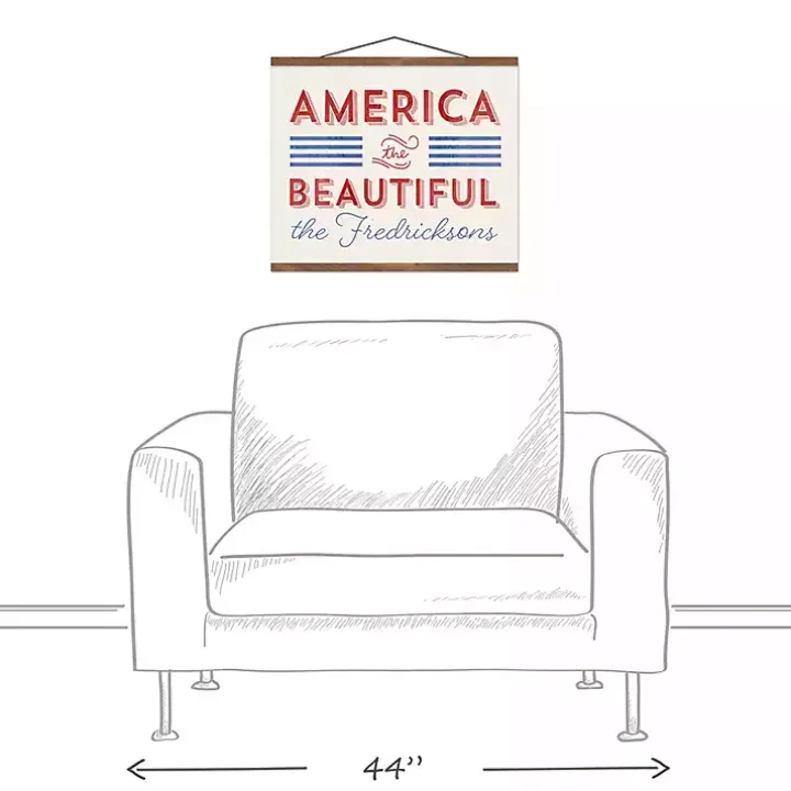 America the Beautiful Personalized Hanging Canvas