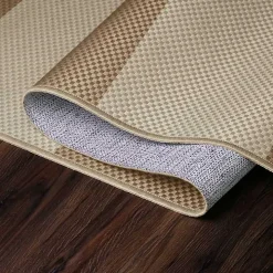 Anika Natural Striped Washable Area Rug, 5x7