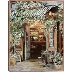 Annabella Parisian Bistro Framed Canvas Art Print