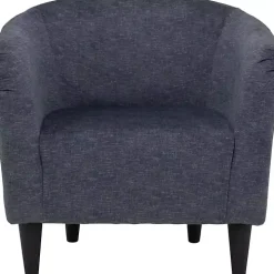 Anthracite Blue Aston Barrel Accent Chair