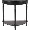 Antique Black Half Round Console Table