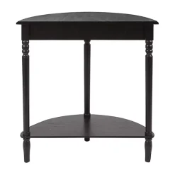 Antique Black Half Round Console Table