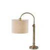 Antique Brass Arched Adjustable Table Lamp