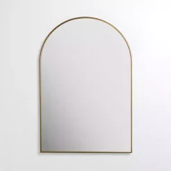 Antique Brass Nouveau Linear Arch Mirror