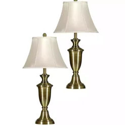 Antique Brass Table Lamp, Set of 2