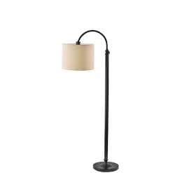 Antique Bronze Arched Adjustable Floor Lamp