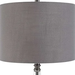 Antique Dark Nickel Cone Base Table Lamp