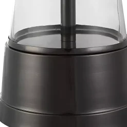 Antique Dark Nickel Cone Base Table Lamp