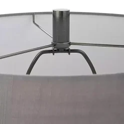 Antique Dark Nickel Cone Base Table Lamp