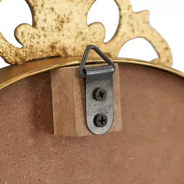 Antique Gold Metal Scroll Wall Clock