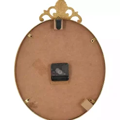 Antique Gold Metal Scroll Wall Clock