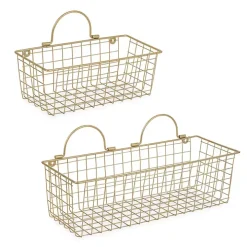 Antique Gold 2-pc. Wire Basket Set