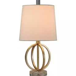 Antique Gold Table Lamp with Steel Base