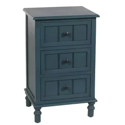 Antique Navy 3-Drawer Winnie Accent Table