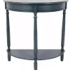 Antique Navy Half Round Console Table