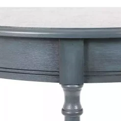 Antique Navy Half Round Console Table