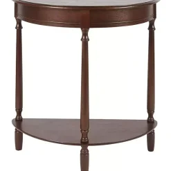 Antique Walnut Half Round Console Table