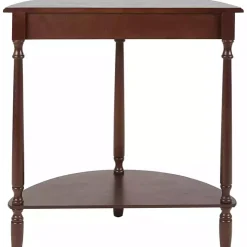 Antique Walnut Half Round Console Table
