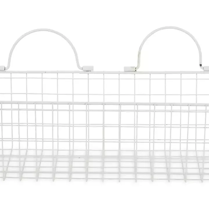 Antique White 2-pc. Long Wire Basket Set, 17 in.