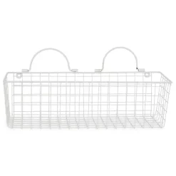 Antique White 2-pc. Long Wire Basket Set, 17 in.