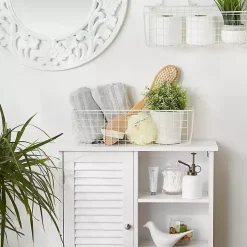 Antique White 2-pc. Long Wire Basket Set, 17 in.