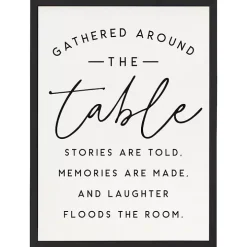 Around the Table Framed Wall Plaque