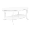 Aubert White Wood Coffee Table