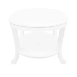 Aubert White Wood Coffee Table