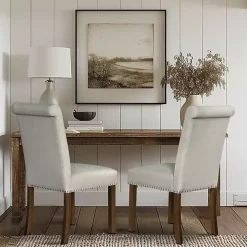 Aubrey Natural Upholstered 2-pc. Dining Chair Set