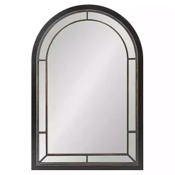 Audubon Black Wood Arch Wall Mirror, 24x36 in.
