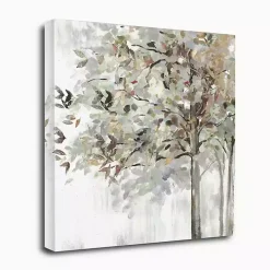 Autumn Leaves Neutral Giclee Canvas Art, 30x30 in.