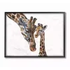 Baby Giraffe Watercolor Framed Art Print