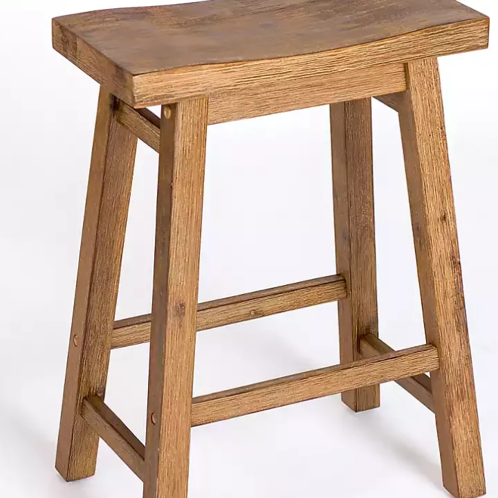 Barnwood Sonoma Saddle Counter Stools, Set of 2