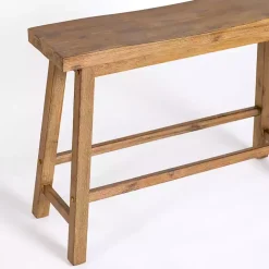 Barnwood Wire Brush Sonoma Counter Bench