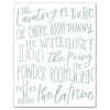 Bathroom Names Canvas Art Print