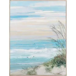 Beach at Dusk Framed Art Print by Sally Swatland
