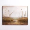 Beach Pathway Framed Canvas Art Print