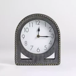 Beaded Charcoal Tabletop Clock