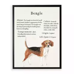 Beagle Facts Framed Wall Plaque